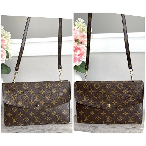 SOLD❌Authentic LOUIS VUITTON Monogram Double Rabat Shoulder bag/ Pochette - Picture 7 of 15